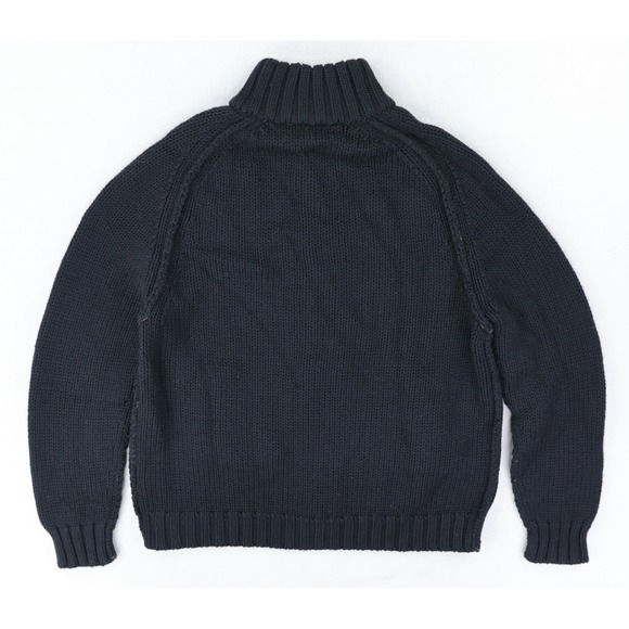 Ted Baker Cardigan Sweater Mens Size 6 Black Heavyweight Grandpa Dad Wool Blend - Picture 2 of 11